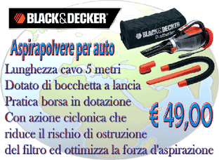 Black & Decker aspirapolvere auto